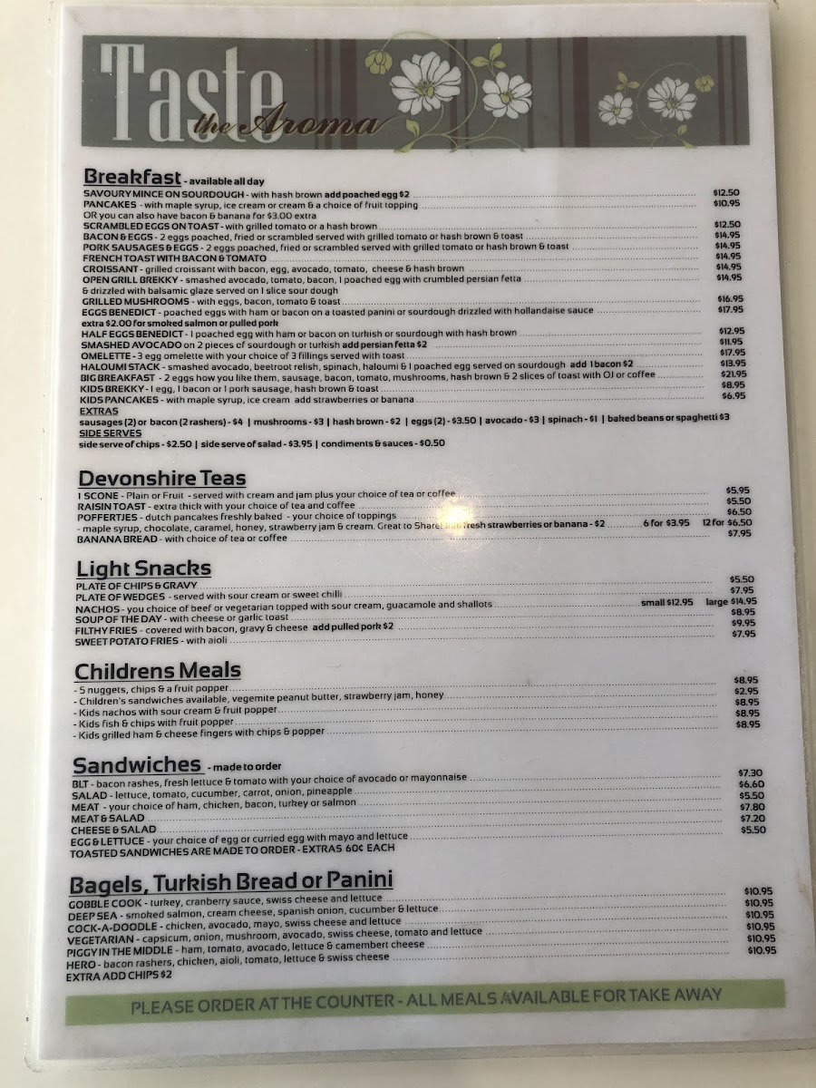 Menu Taste The Aroma-10