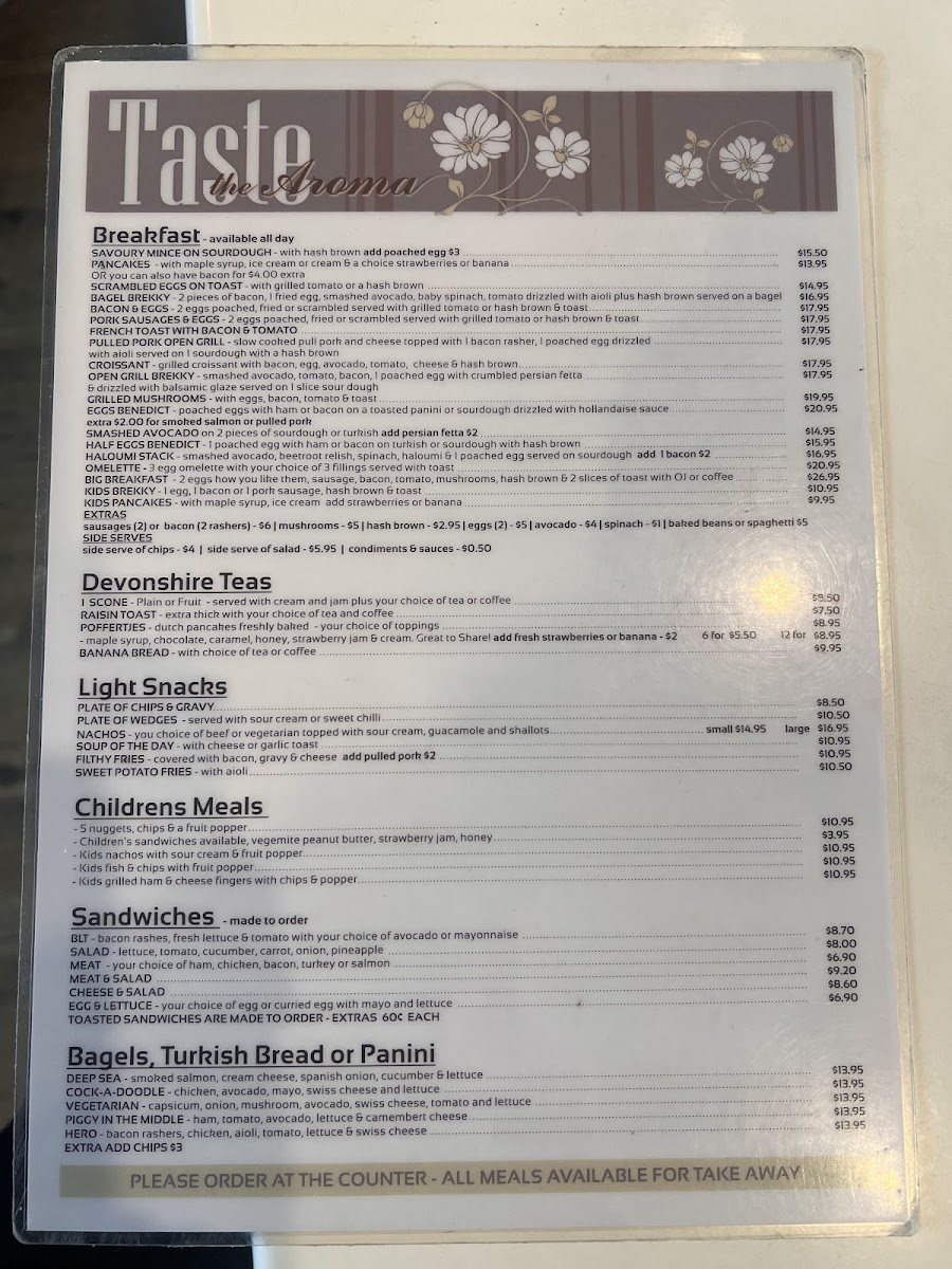 Menu Taste The Aroma-2
