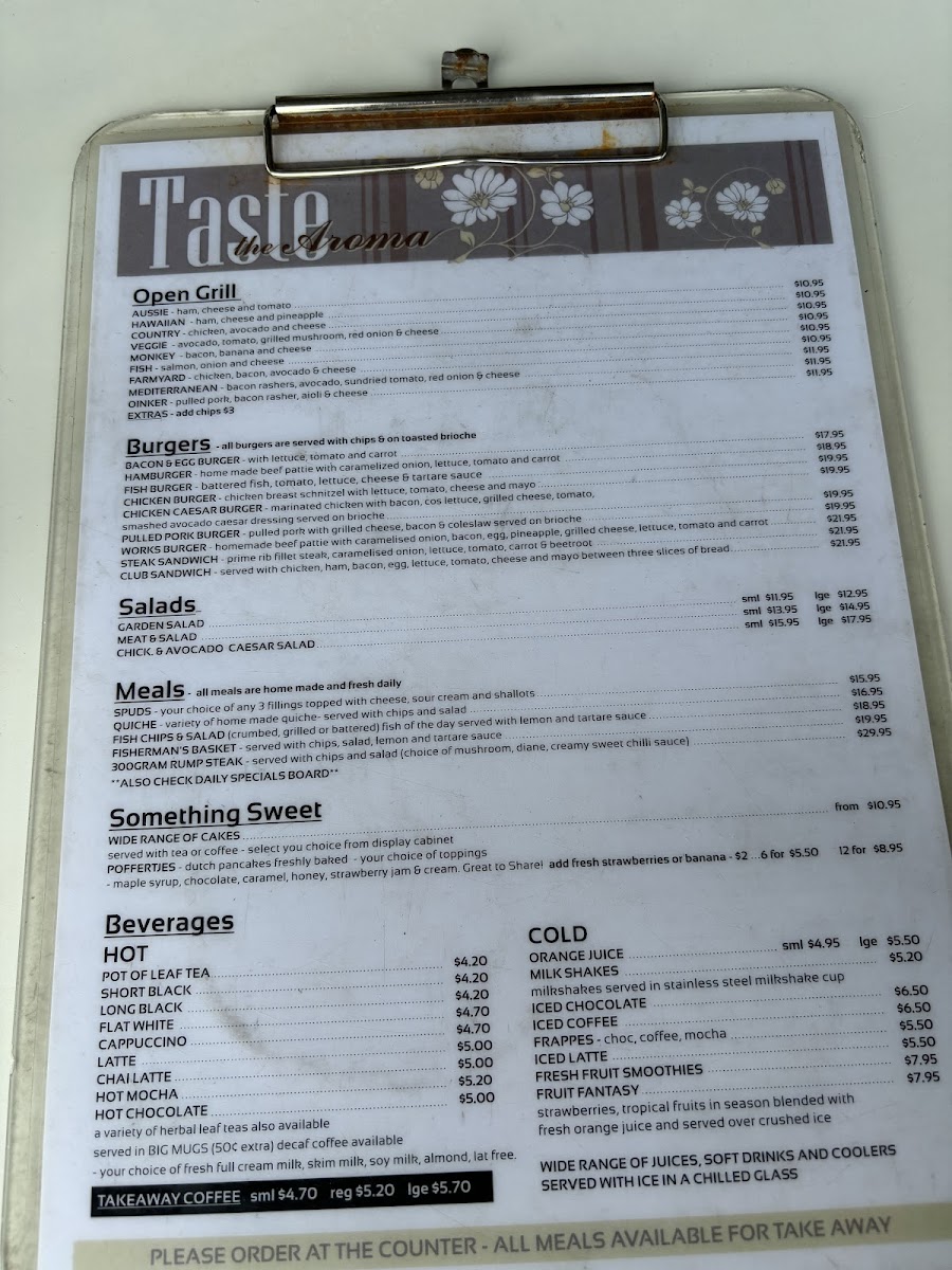 Menu Taste The Aroma-3