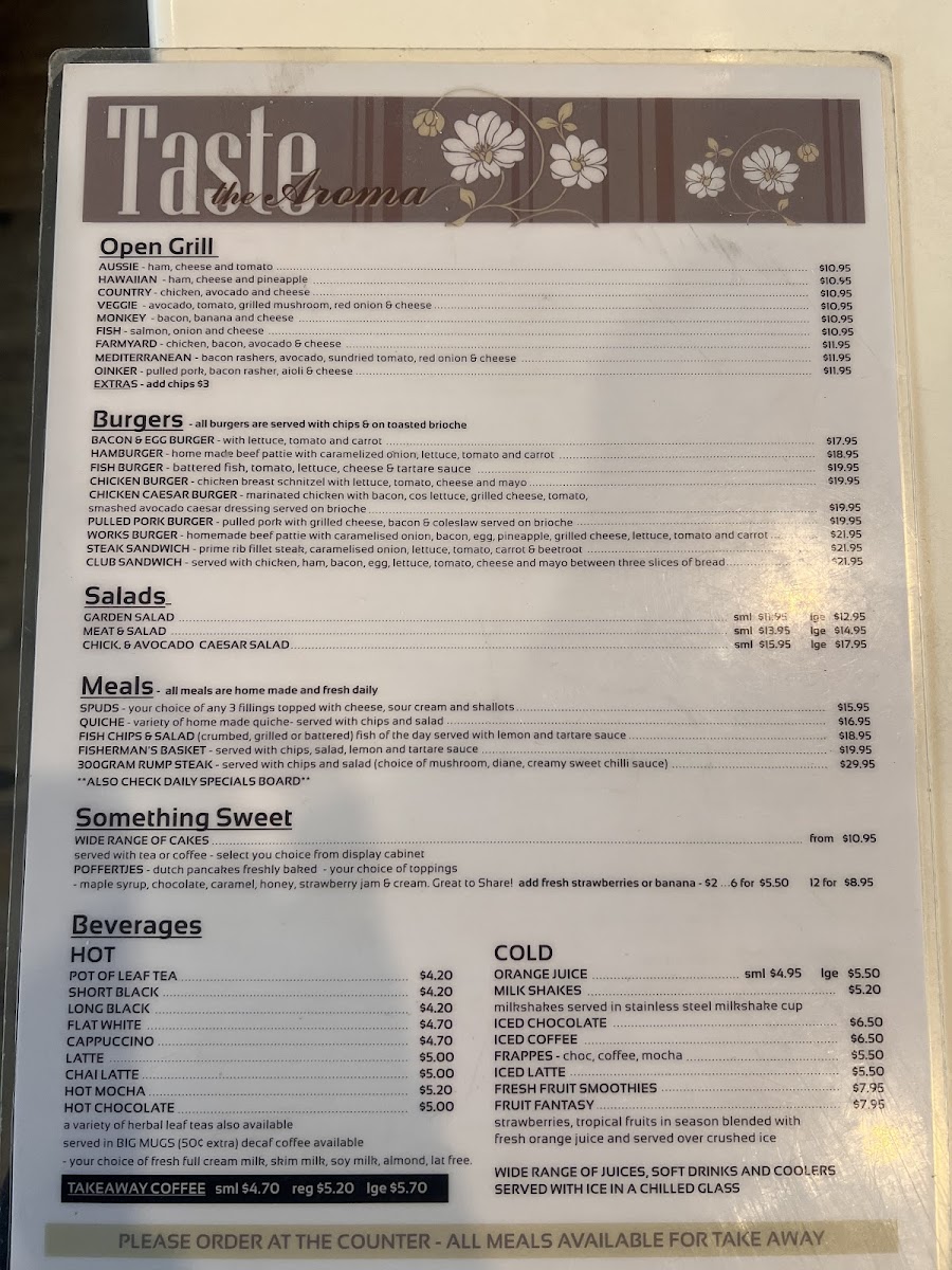 Menu Taste The Aroma-4