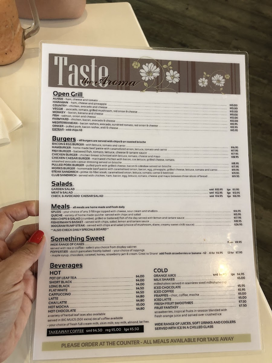 Menu Taste The Aroma-6