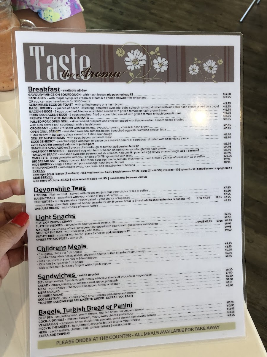 Menu Taste The Aroma-7