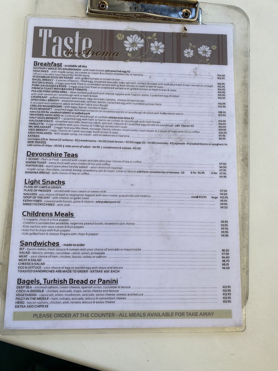 Menu Taste The Aroma-8