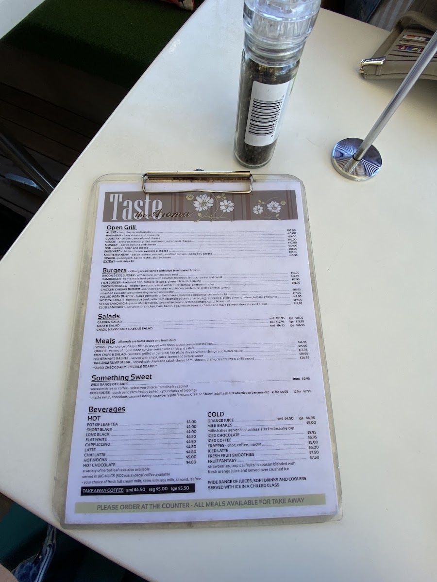 Menu Taste The Aroma-9